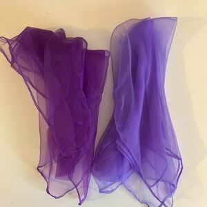 Lot of 2 purple nylons scarves